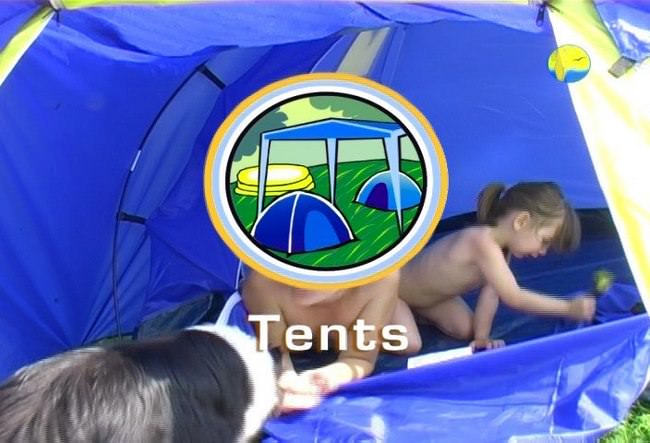 Tents - adult and young naturists outdoor video [Nudism collection]