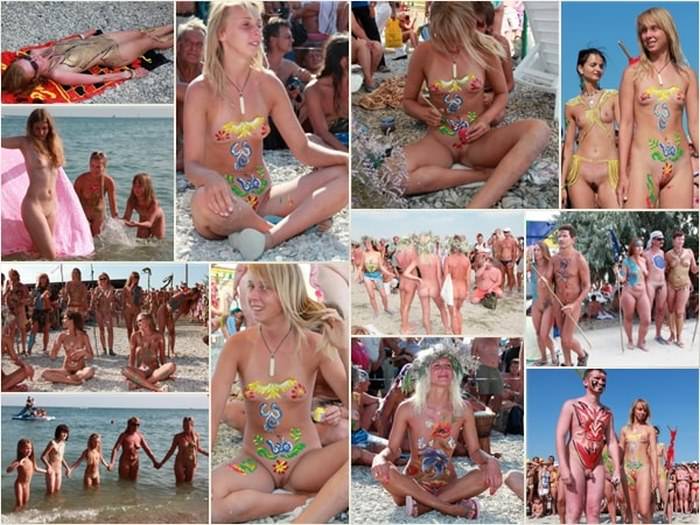 Neptune god patron of nudists - summer holiday nudists photo [Nudism collection]