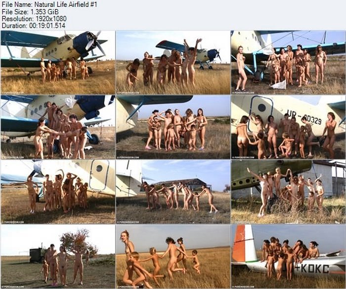 Purenudism video - nudist style of naked rest on the airfield [Nudism collection]