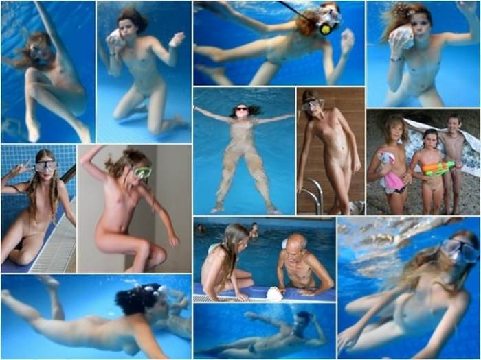 Beautiful young naked bodies nudists in the pool photo [Nudism collection]